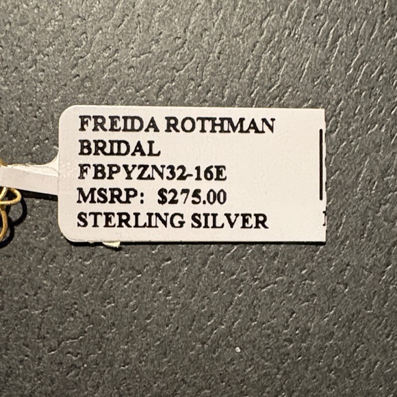 Freida Rothman Pineapple cut Pendant Necklace | Sterling Silver 14K Gold Overlay - Picture 5 of 7